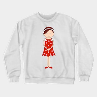 Christmas Girl Digital Art | Christmas Special | Melanie Jensen Illustrations Crewneck Sweatshirt